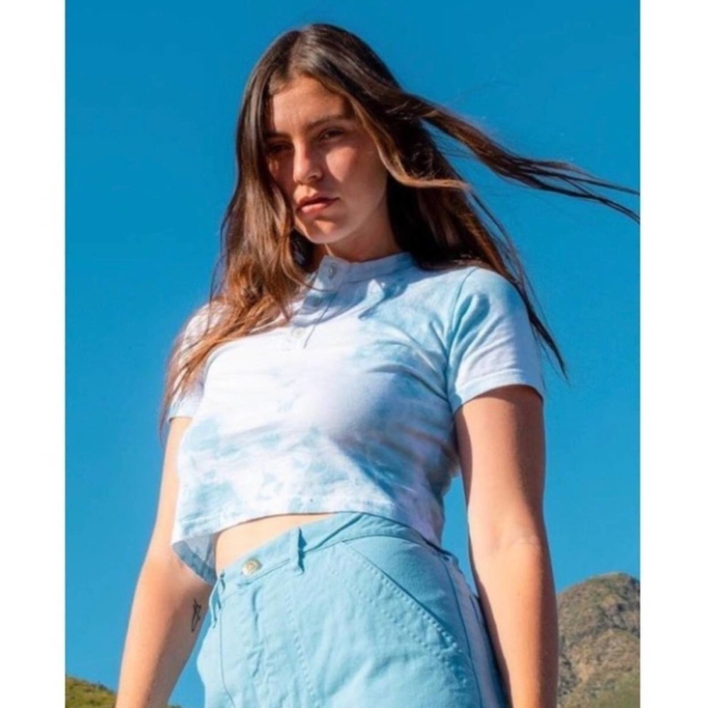 Big Bud Press Cropped Henley Tee
